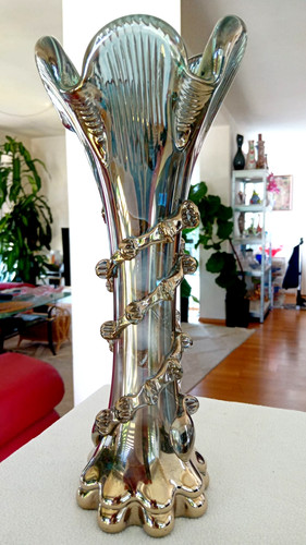 Große schwere glas vase - schwere,