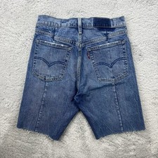 LEVI'S 501 Skinny Damen Jeans Shorts W26 blau Kurze Hose Bermuda Sommer Denim