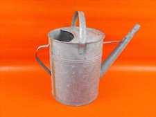 alte verzinkte Gießkanne Zinkgießkanne rund Garten Landhaus shabby Deko #7