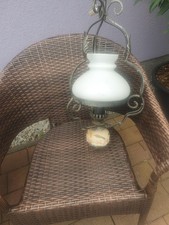 Rustikale Deckenlampe Pendelleuchte Hängelampe Holz Metall Milchglas Ketten