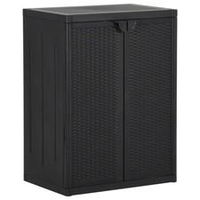 vidaXL Gartenschrank Schwarz