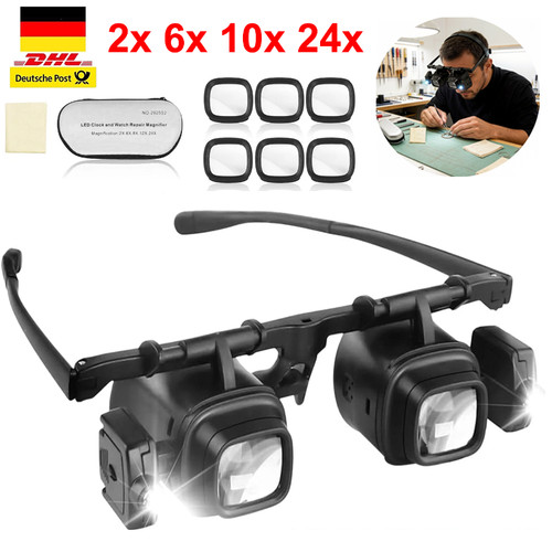 Led lupenbrille mit licht - lupenbrille, 2x