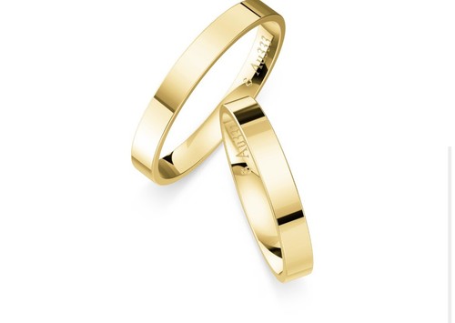 2x333 gold trauringe - gold,