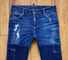 100%ORIG DSQUARED SLOUCH CROPPED JEAN STRETCH JEANS GR. ITAL. 40 S72LB0060 S/S18