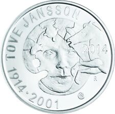 Silbermünze 100. Geburtstag Tove Jansson 2014 - Finnland - im Etui - 10 gr PP