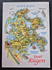 3x alte Postkarten "Landkarten von Rügen - Harz - Mönchgut" DDR-Karten frankiert