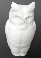 Kleine Vintage Biskuit uit Porzellan Figur Eule