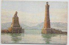 Lindau im Bodensee, Künstlerkarte V. Marschall,  Bayerischer Löwe, ca. 1920