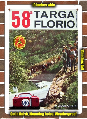 Metal sign 1974 targa florio - metal,