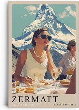 Wandbild auf leinwand - wandbild, zermatt