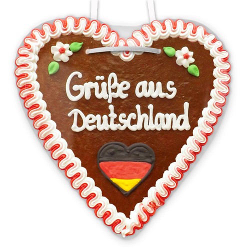 Lebkuchenherz 21cm gruß - 21cm,