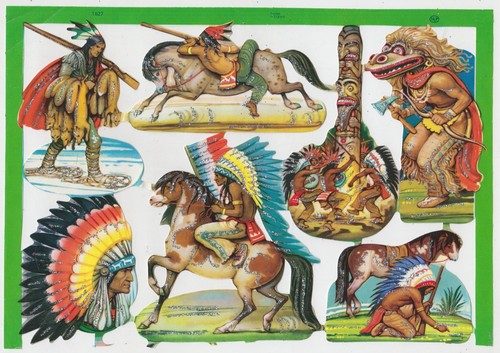 Glanzbilder indianer halber - glanzbilder:, indianer,