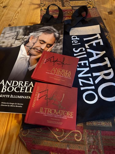Andrea bocelli signed items - signed,