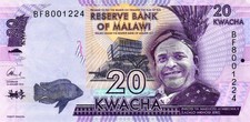 01 Malawi P63c 20 Kwacha after millenium Serie BF UNC