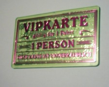 Kirmes Fahrchips Ehrenkarte