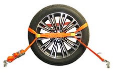 4 x Spanngurt AUTOTRANSPORT Zurrgurt Radsicherung PKW Reifengurt Radgurt (21)