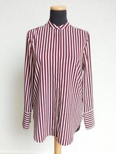 Rot weiß Streifen Satin Hemd