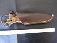 Schönes Schmidt Jagdmesser mit Hirschhorngriff? mit Scheide