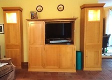 Hochwertige Massiv-Buche Schrank-Kombination aus drei Elementen