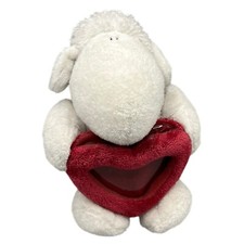Sheepworld Schaf Plüsch Stofftier Herz Bilderrahmen 22cm Weiß Rot Valentinstag