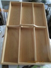 Besteckeinsatz Holz mit Tragegriff, Organizer, Schubladeneinsatz