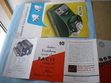 28187 2x Prospekt FACTA FACIT 1953 Rechenmaschine Saldiermaschine