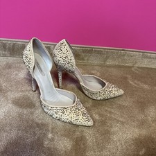 Zara Damen Pumps Beige Gr 40 High Heels Stiletto Absatz