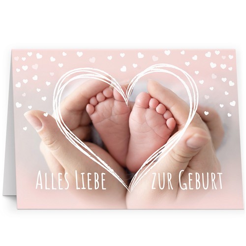 Große karte zur geburt xxl - karte,