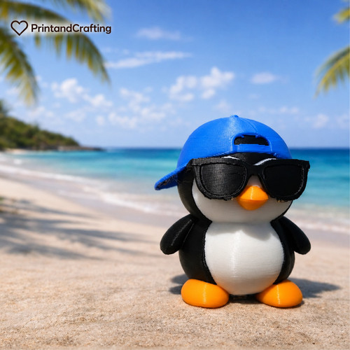 Gedruckter sommer pinguin - 3d-gedruckter,