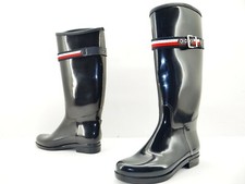 Tommy Hilfiger CORPORATE BELT LONG BOOT Boots Regen Stiefel Gummistiefel Blau 37