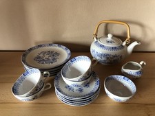 Seltmann Weiden Teeservice China blau vintage 1970er 