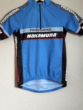 Nakamura Kinder Radtrikot Gr. 128 Blau Schwarz Kurzarm Profi Design