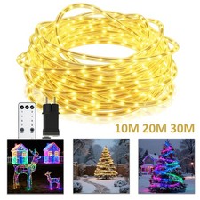 10m LED Lichtschlauch Lichterschlauch Garten Deko Außen Innen IP65 Lichterkette