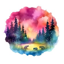 7x Sticker Nordlicht