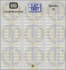 1807 - Decals Loknummern für Diesellokomotiven, Epoche IV 1:87