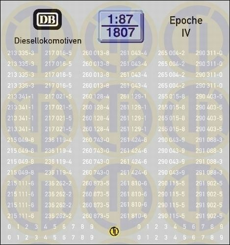 1807 decals loknummern für - decals,