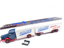 340HO /21 - Brekina H0 - Büssing Koffer HZ Schmitz Anhänger - top in OVP