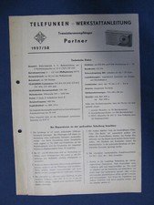 Telefunken Transistorenempfänger partner  -  Werkstattanleitung*