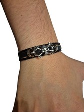 Cooles Herren-Lederarmband mit stylischem Design – Punk- & Rock-Stil