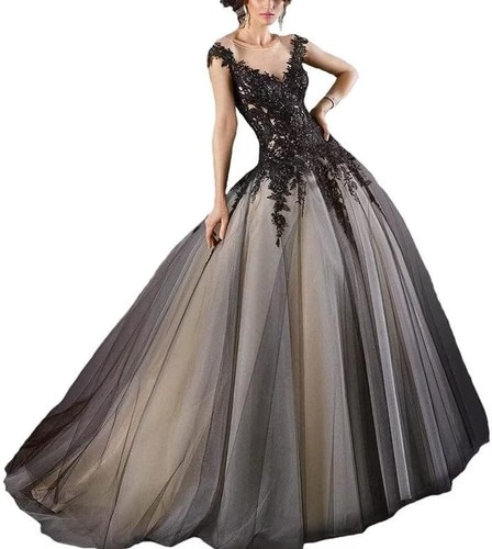 Schwarzes gotisches brautkleid - gotisches,