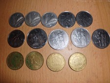 14 Münzen Italienische Lire