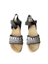 Rieker 38 Sandalen Clogs Leder Boho Applikationen Anti-stress