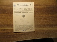 NSU Quickly TTK  Moped Betriebserlaubnis Bj,61