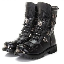 Herren gothic punk stiefel - stiefel, aus