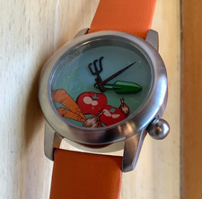 GARTEN UHR BAUERNHOF ERNTE GEMÜSE HERBST - RARITÄT  FILIGRAN AKTEO NOMEUHR