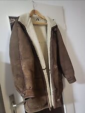 Hugo Boss Herren Wildlederjacke Mit Lammfell gefüttert Halbmantel 52/54 Cappotto