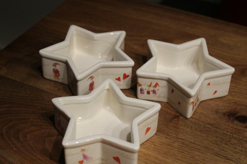 3teilige mini sternschalen - mini-sternschalen, mit