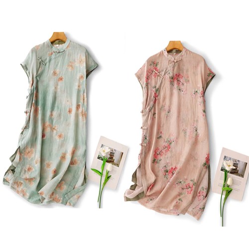 Damen retro cheongsam - retro, kleid