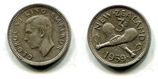 3 Pence Neuseeland 1939
