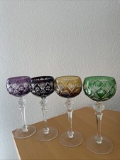 4 x WMF Cristal Cabinet - Weinglas - Bleikristall - Überfang - Weinrömer - Glas